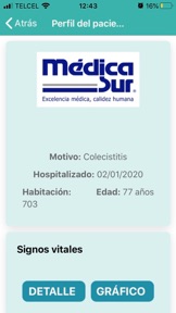 Expediente Clínico Médica Sur screenshot