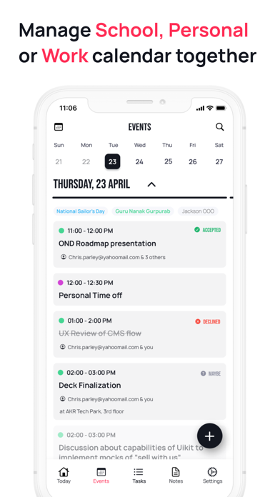 to.day: Calendar, Notes, Tasks Screenshot 2 - AppWisp.com to.day: Calendar, Notes, Tasks Screenshot 2 - AppWisp.com