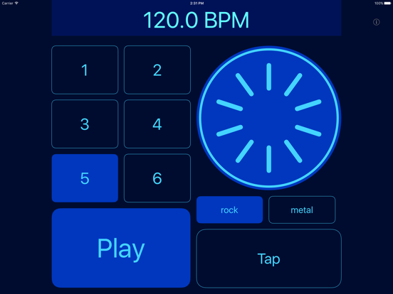 Drum Beats Metronome iPad screenshot