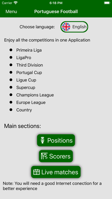 Portuguese Soccer live Screenshot