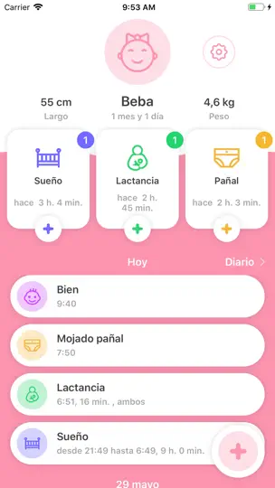 Captura de pantalla de Mi Bebé - Diario Del Bebé en iPhone 7