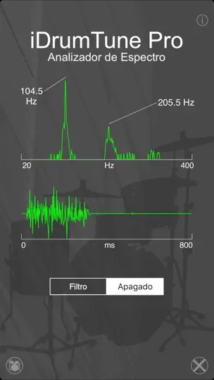 Captura de pantalla de IDrumTune Afinador De Batería en iPhone 5