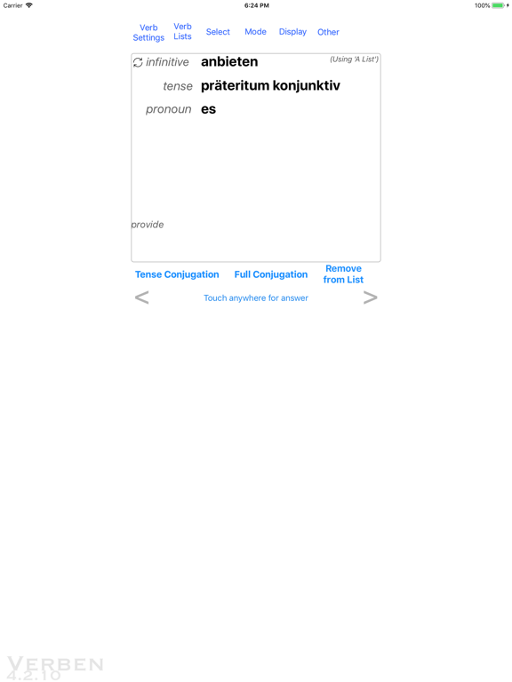 Screenshot #4 pour Verben - German Verb Trainer