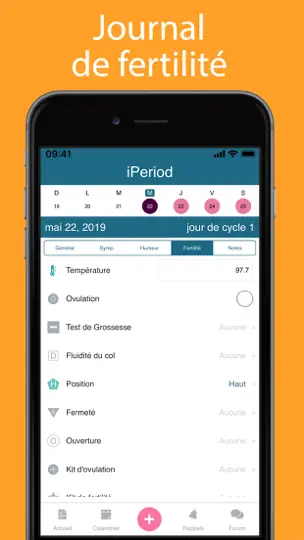 Capture d'écran de IPeriod Lite Suivi Des Règles sur iPhone 8