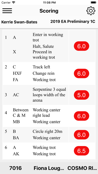 LiveScore Dressage Screenshot