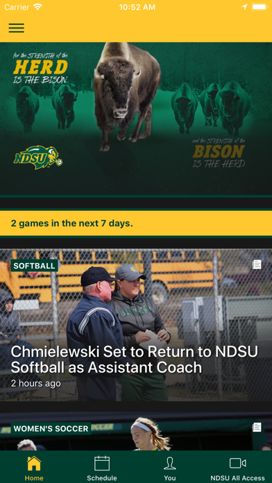 NDSU Athletics Screenshot