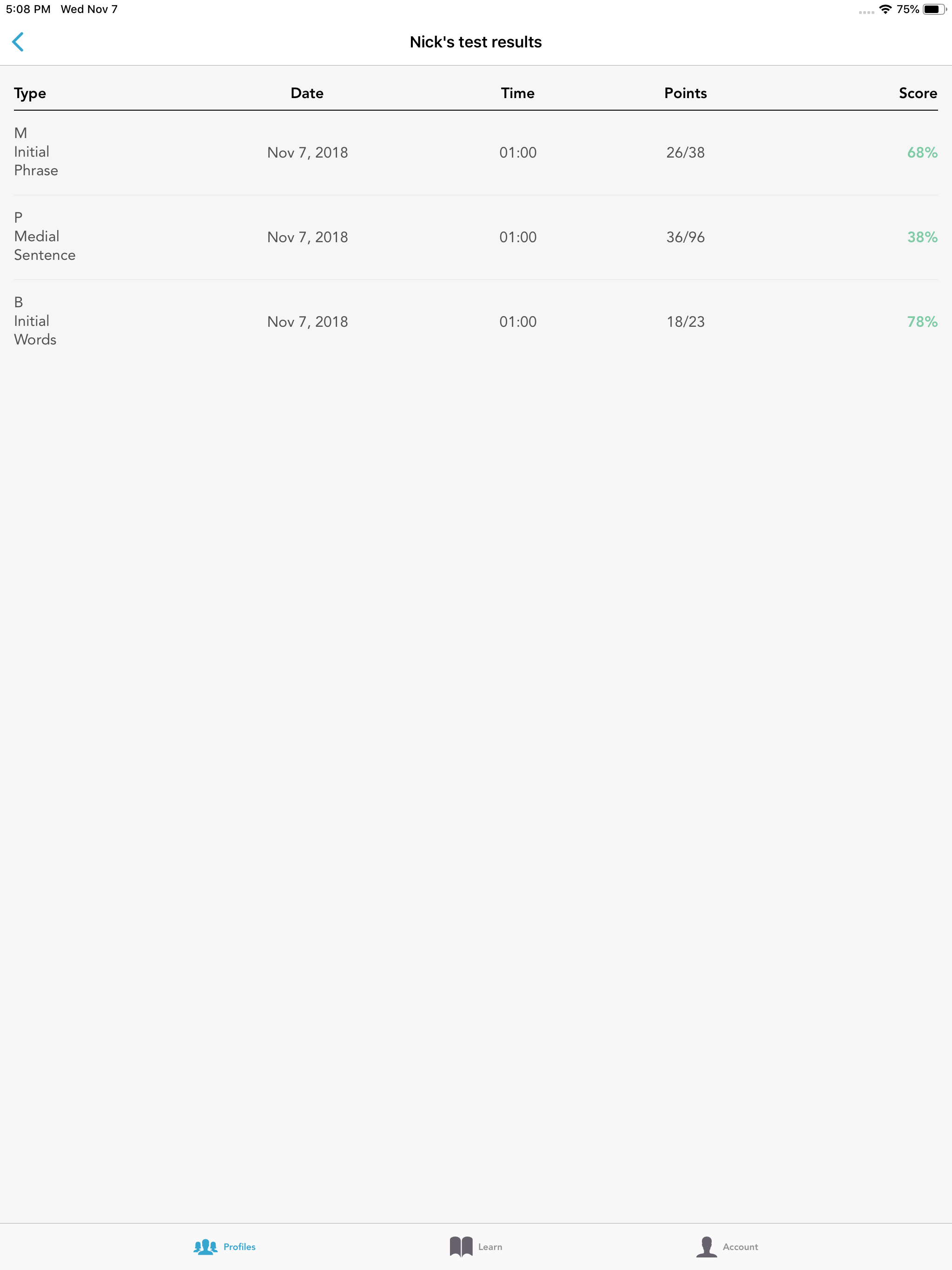 One-Minute Articulation App