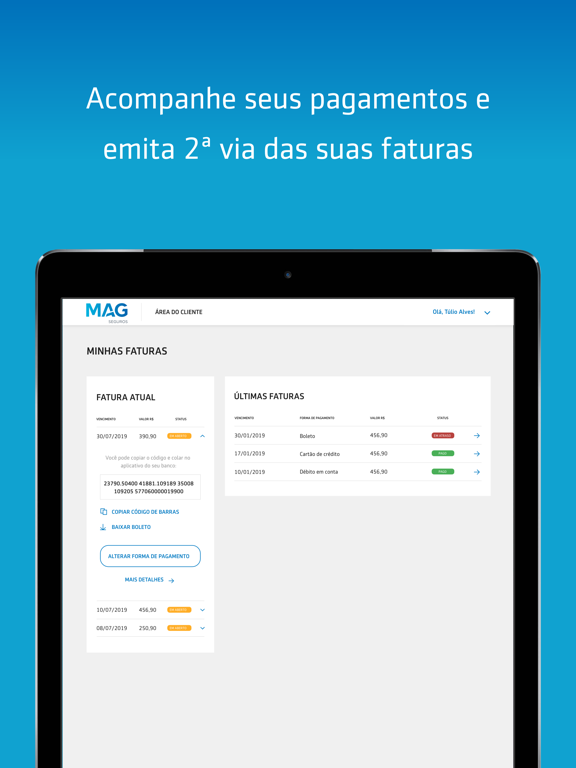 MAG Seguros iPad screenshot