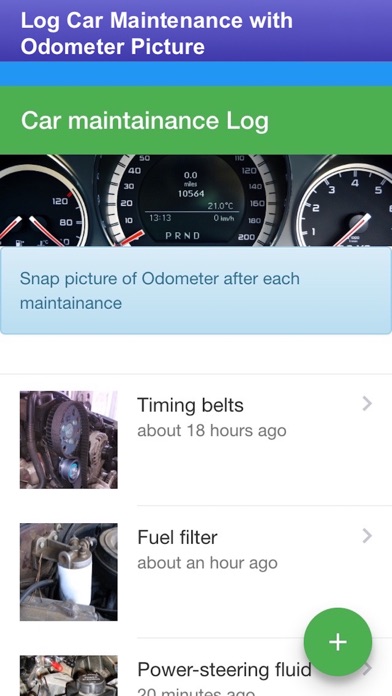 Car Check Maintenance Log iPhone screenshot