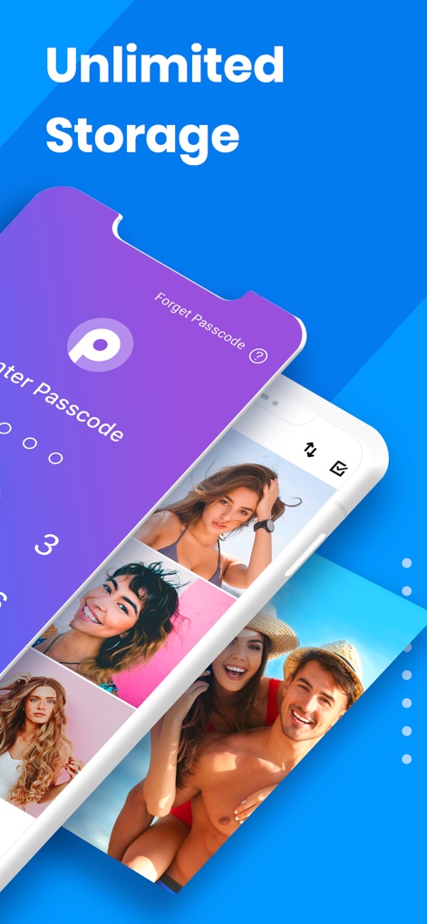 PV - Secret Photo Album - The app offers extensive storage capabilities, allowing users to secure countless private photos within a protected gallery.