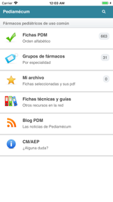 Pediamécum AEP screenshot