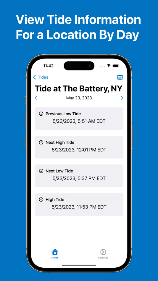 #1. Tides - high and low tide info (macOS) 由: Andy Lin