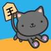 The cat is running away. icon