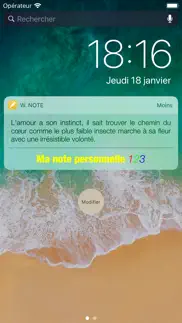widget note iPhone Captures Décran 2
