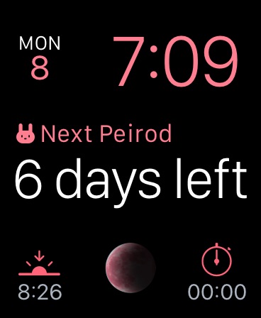 Period Tracker Period Calendar: official Apple Watch preview 1 (opens full image in a new tab)