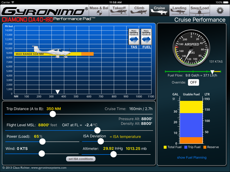 #5. DA40 180 (iOS) 由: Gyronimo, LLC
