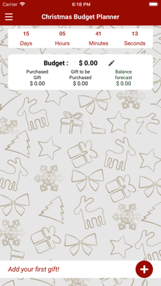 Christmas Budget Planner screenshot 1
