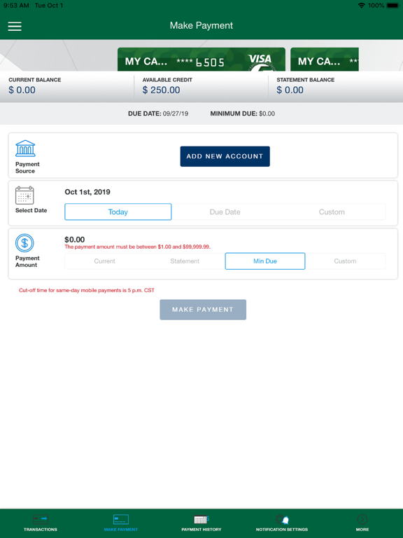 DECU CARD MANAGER iPad screenshot 5 - Finance app