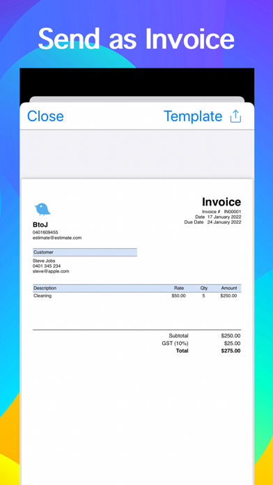 Job Quote & Invoice Maker Screenshot