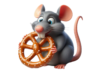 Pretzel Rat Stickers