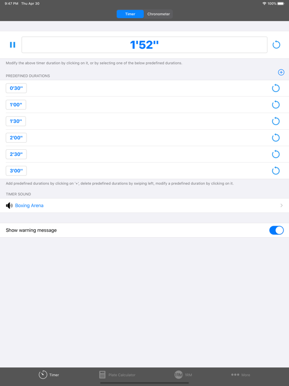 WOTools - Workout tools iPad screenshot