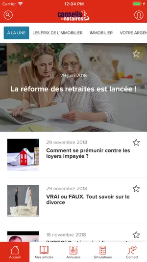 Conseils des notaires screenshot 1