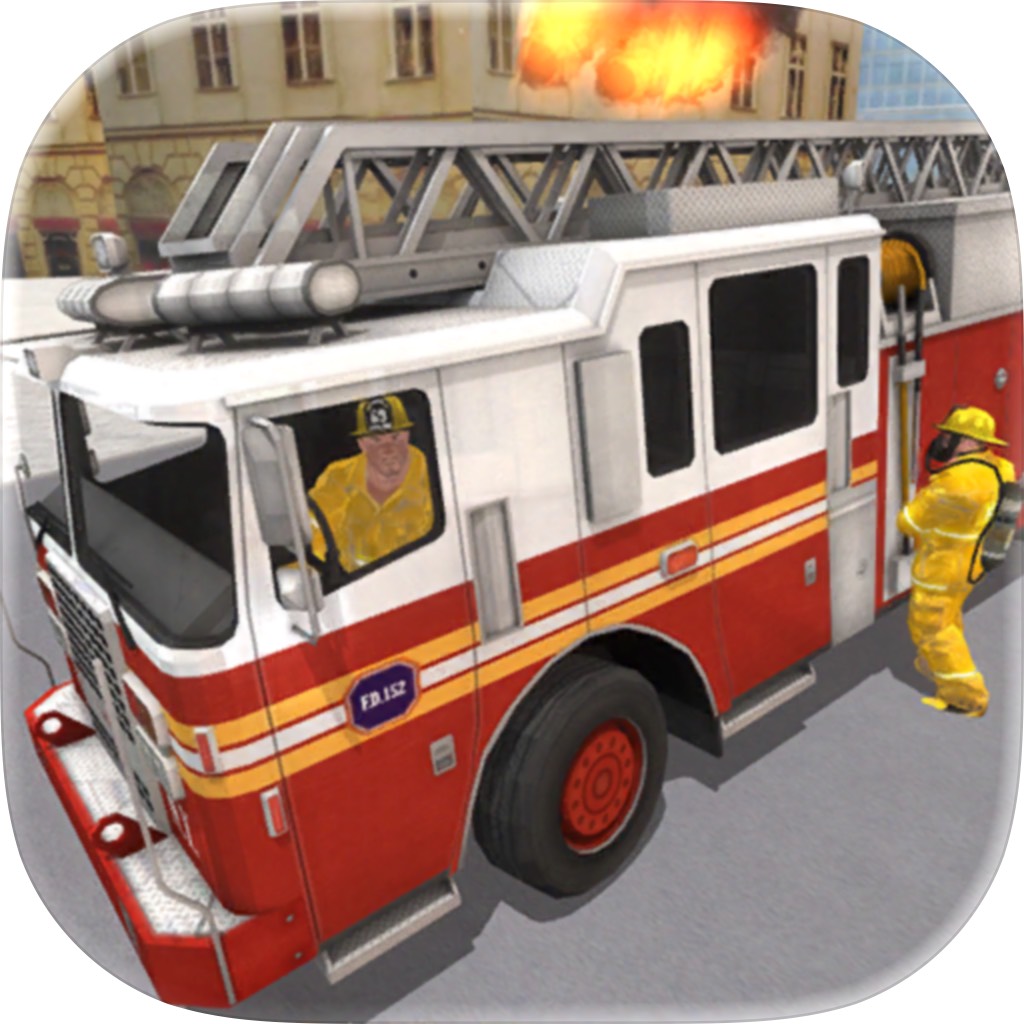 Apple App Store cover for Fire Truck Game 911 Emergency