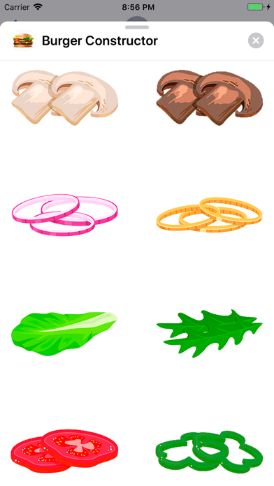 Burger Constructor Stickers iPhone screenshot 4 - Stickers app