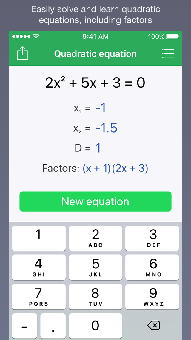 Screenshot #1 pour Quadratic Master