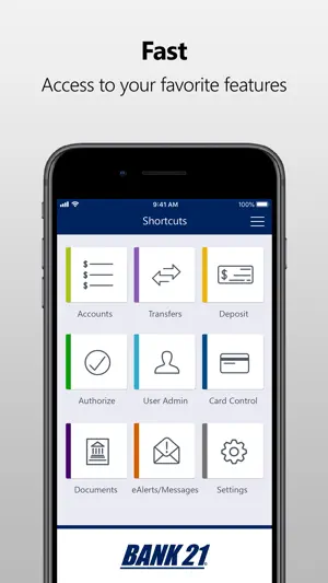 Bank 21 Mobile Banking screenshot 2