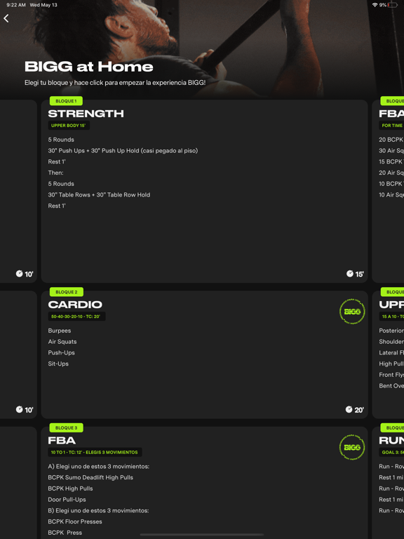 BIGG iPad screenshot 4 - Health & Fitness app