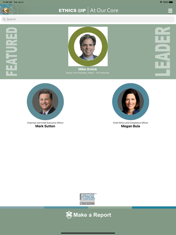 IP Ethics at Our Core iPad screenshot 2 - Business app
