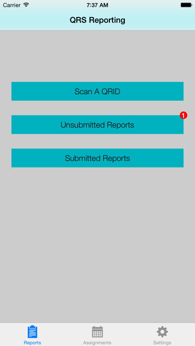 QRS Reporting Screenshot