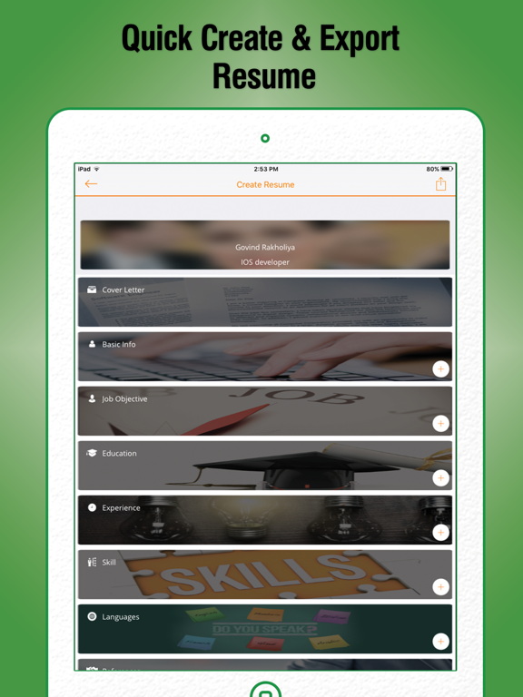 Screenshot #5 pour Resume Builder :Easy CV Maker