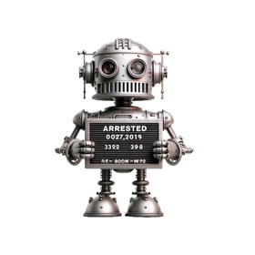 Mugshot Robot Stickers