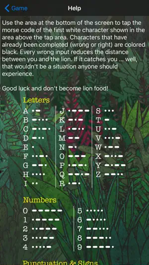 Jungle Chase - Morse Game screenshot 2