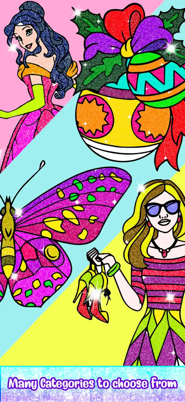 Screenshot #2 pour Glitter Color By Number Pages