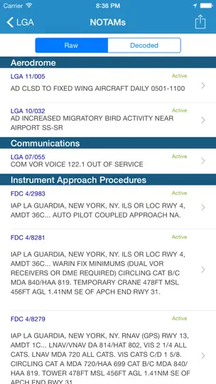 Capture d'écran de AeroPointer - Airport Data sur iPhone 5