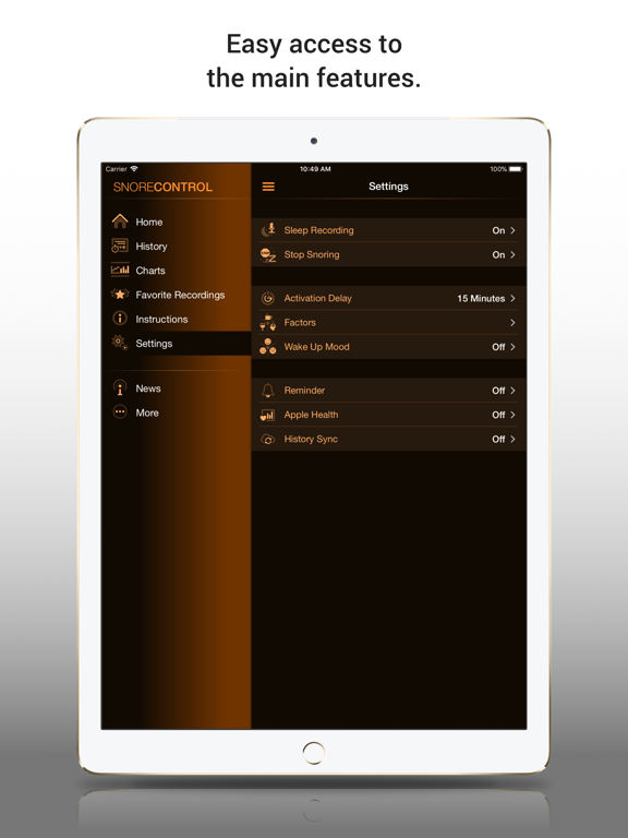 Snore Control - Stop Snoring iPad screenshot 3 - Medical app