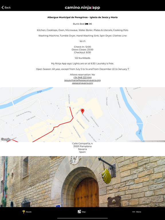 Camino Ninja App iPad screenshot 3 - Travel app