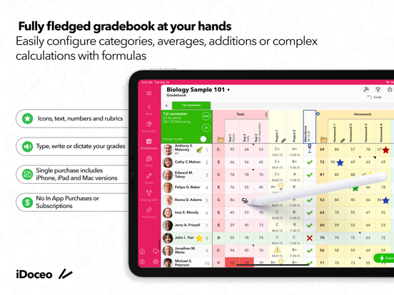 iDoceo - Planner and gradebook iPad screenshot 1 - Education app