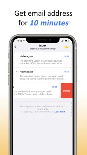 10 Minute - Temp Mail Address screenshot 1