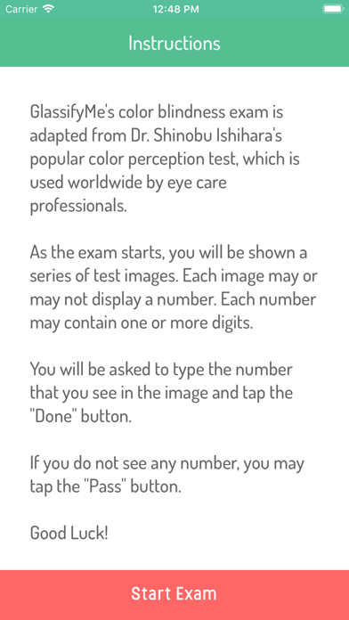 Color Blindness Exam screenshot