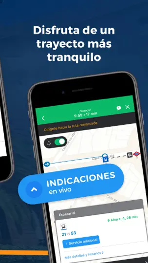 Captura de pantalla de Moovit: Transporte Público en iPhone 8