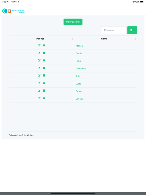 Screenshot #5 pour Meus Pacientes Online