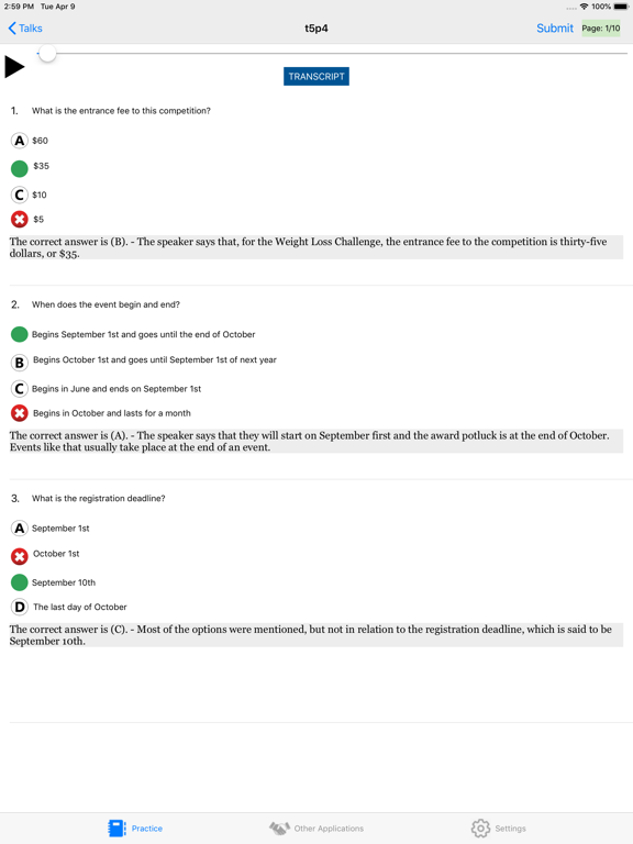 26 Listening For TOEIC® iPad screenshot