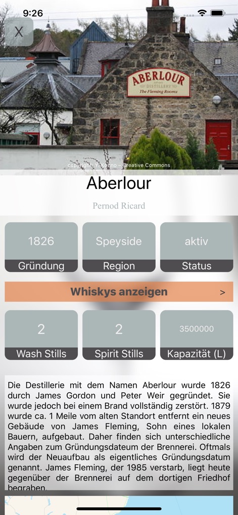 The Stillman - Die Whisky App - Dieses Tool bietet eine prägnante Übersicht über die Destillerien, inklusive Gründungsdaten und Produktionskapazitäten, um das Wissen der Nutzer zu vertiefen.