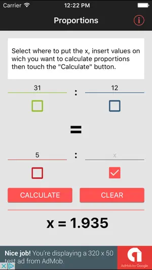 Proportions App screenshot 2