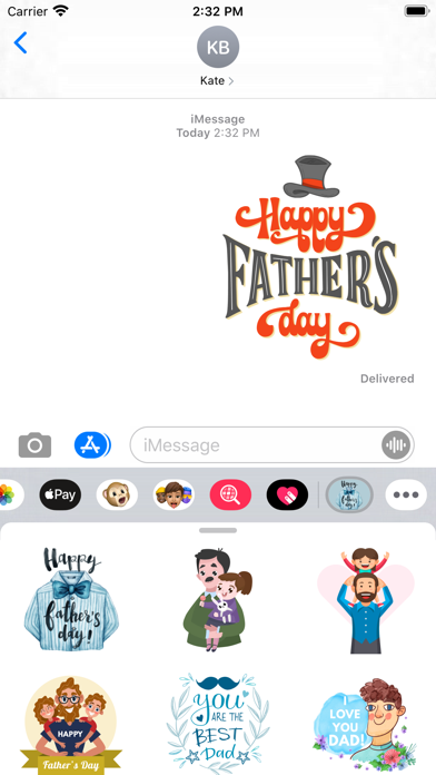 Screenshot #1 pour My Dear Father's Day Stickers