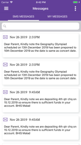 CWS Parent Portal screenshot